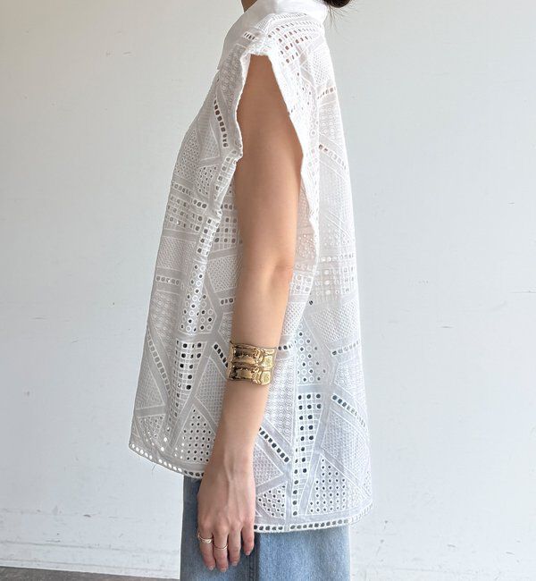  「【WEB限定】カットワークレースシャツ」|シャツ・ブラウス|