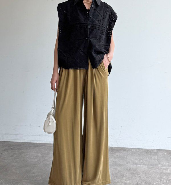  「【WEB限定】カットワークレースシャツ」|シャツ・ブラウス|