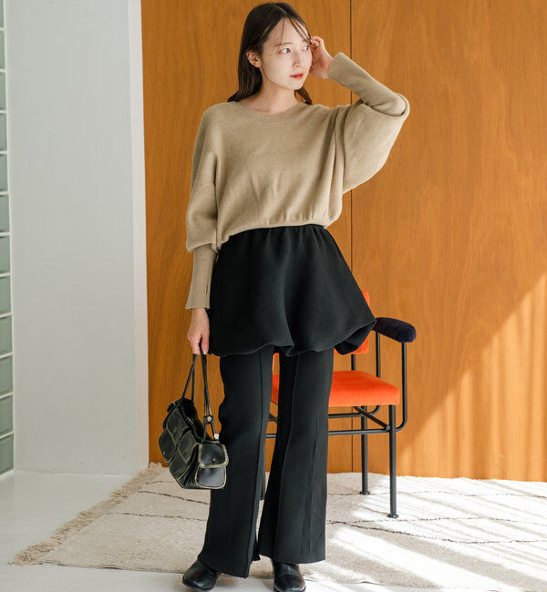  「【2WAY】バルーンニットミニスカート」|スカート|