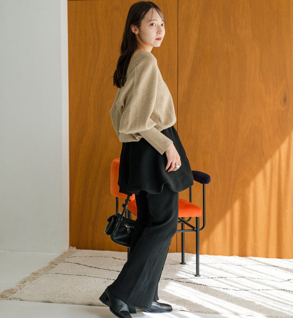  「【2WAY】バルーンニットミニスカート」|スカート|