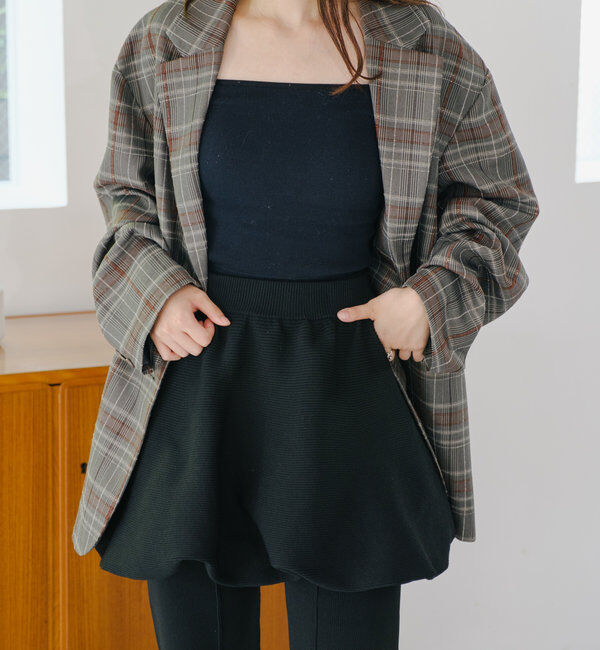  「【2WAY】バルーンニットミニスカート」|スカート|