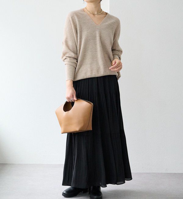  「【上品見え】ティアードプリーツスカート」|スカート|