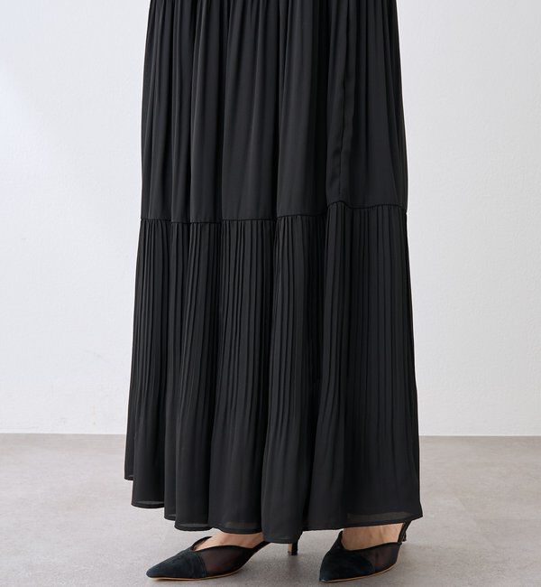  「【上品見え】ティアードプリーツスカート」|スカート|