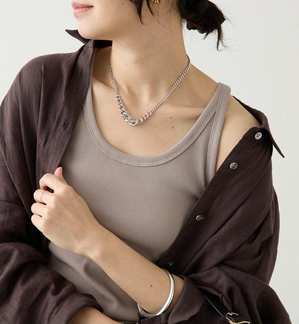  「【レイヤードスタイルに◎】ミニマルテレコタンク」|キャミソール|