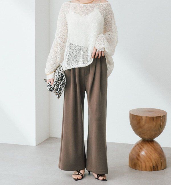  「予約【セットアップ着用可能/接触冷感機能付き】ドレーピーカットスラックス」|チノ|