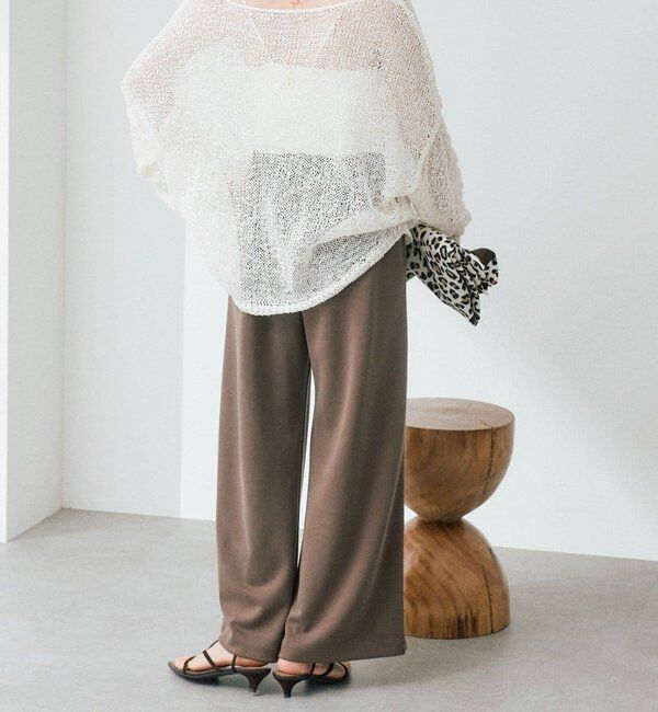  「予約【セットアップ着用可能/接触冷感機能付き】ドレーピーカットスラックス」|チノ|