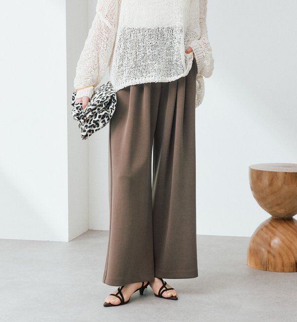  「予約【セットアップ着用可能/接触冷感機能付き】ドレーピーカットスラックス」|チノ|