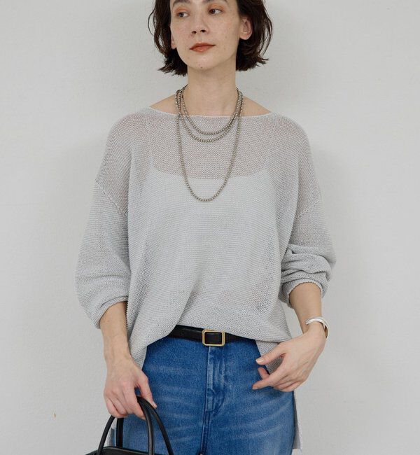  「ペーパーヤーンメッシュニット」|ニット・セーター|