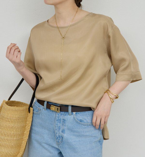  「【セットアップ対応】キュプラTeeブラウス」|シャツ・ブラウス|