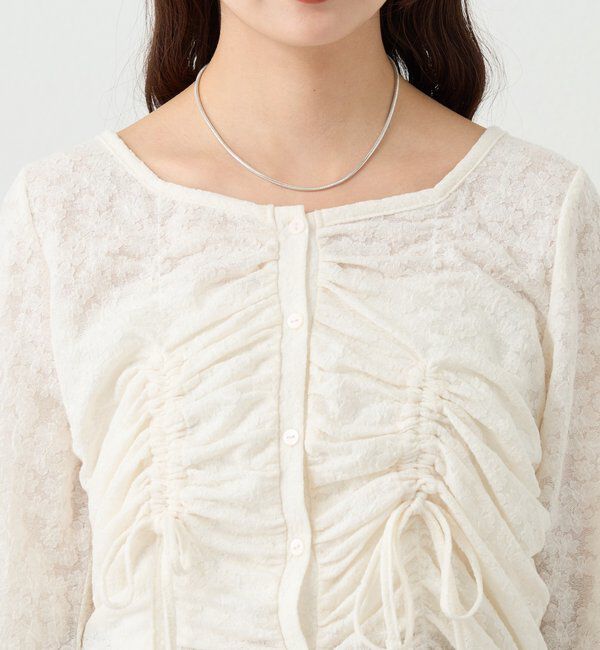  「シャーリングレースカーディガン」|Tシャツ・カットソー|