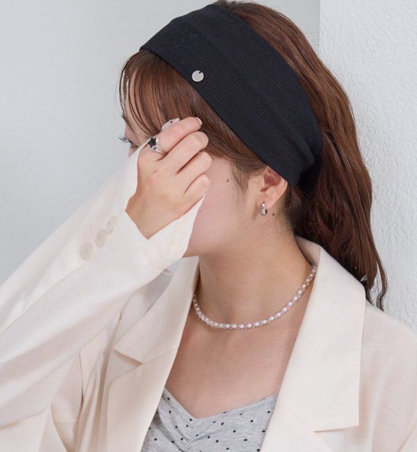  「チャーム付きヘアバンド」|その他|ブラック