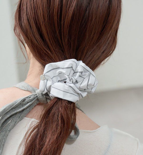  「チャーム付きストライプシュシュ」|その他|