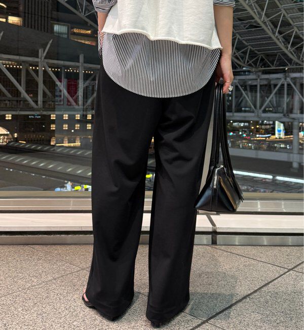  「【＠ld_risaコラボ】ジャージータックワイドパンツ」|チノ|