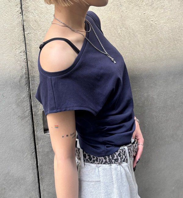  「【5色展開】マルチウェイギャザーオフショルノースリーブ」|キャミソール|