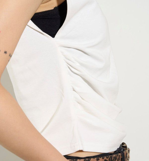  「【5色展開】マルチウェイギャザーオフショルノースリーブ」|キャミソール|