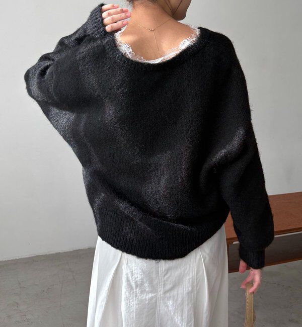  「レーストリミングニット」|ニット・セーター|