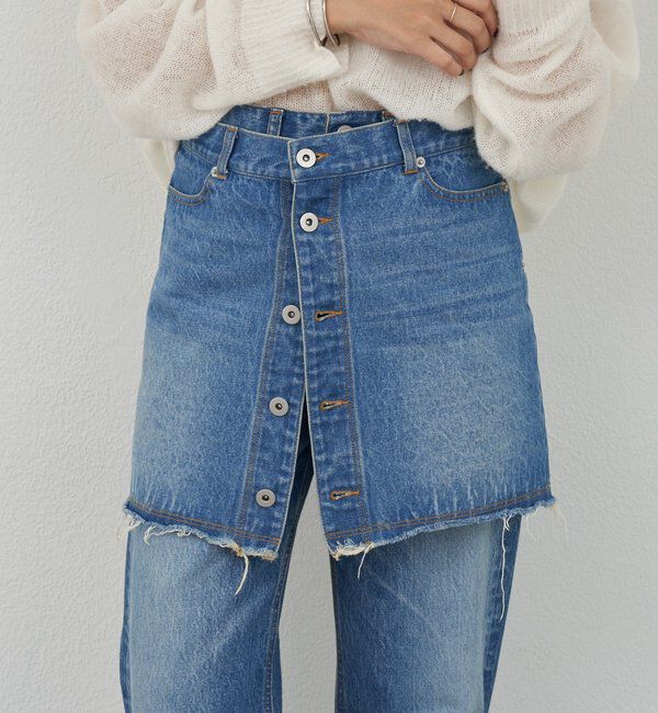  「レイヤードデニムスカート」|スカート|