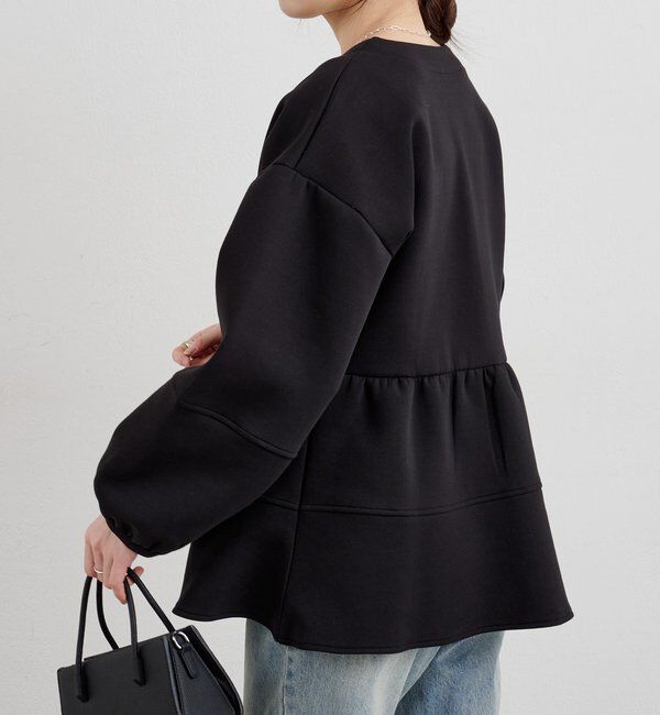  「ポンチペプラムトップス」|Tシャツ・カットソー|