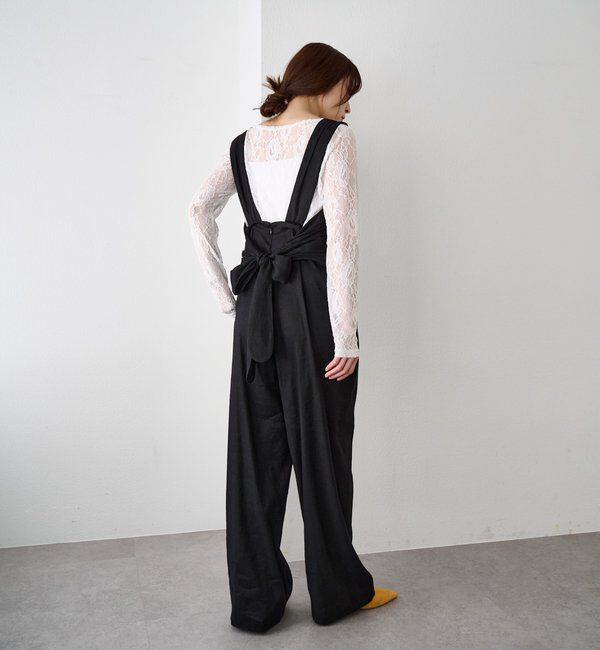  「バックリボンイージーサロペット」|オールインワン|