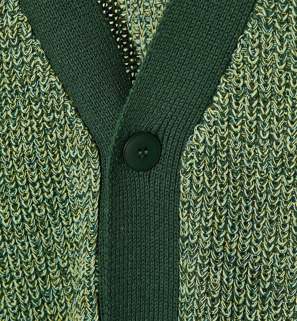 ABAHOUSE「ミックスカラー 片畦編み カーディガン」|カーディガン|