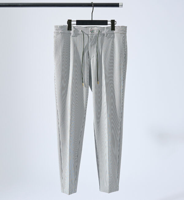 ABAHOUSE「トリコットサッカー イージー パンツ / ストレッチ ドライタッチ UVカット」|その他|チャコールグレー