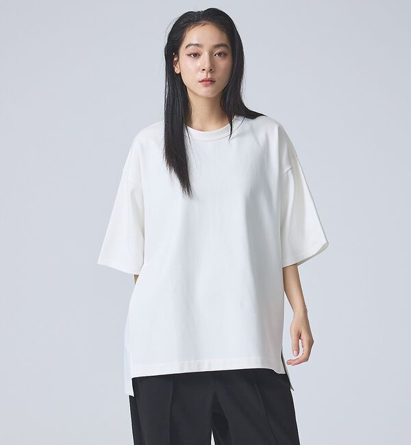 ABAHOUSE「【FORTUNA /フォルトゥナ】DockingCrewNeckTee/ドッキン」|Tシャツ・カットソー|