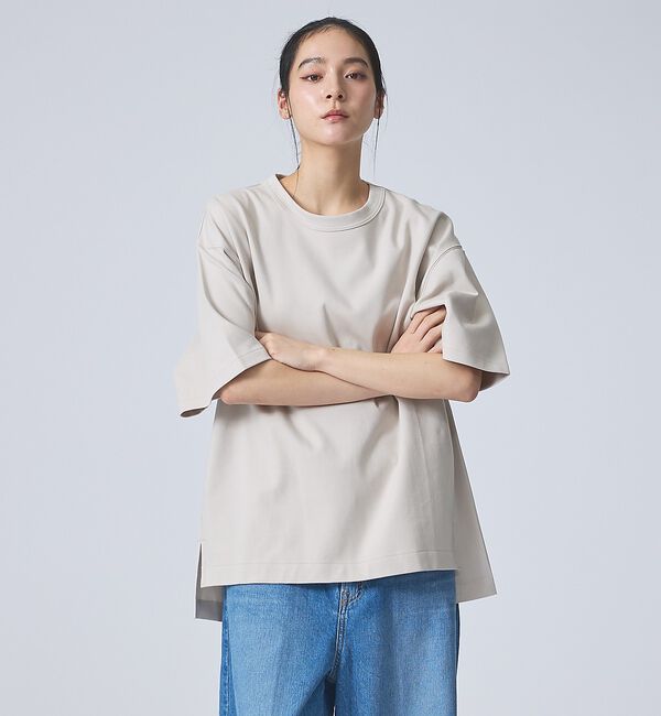 ABAHOUSE「【FORTUNA /フォルトゥナ】DockingCrewNeckTee/ドッキン」|Tシャツ・カットソー|