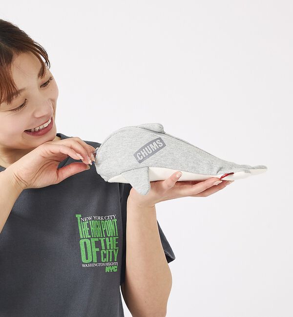 ABAHOUSE「【CHUMS / チャムス】Cetacea Zipper Pouch / シャチ」|ポーチ|グレー