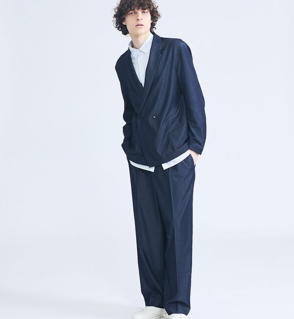 ABAHOUSE「【セットアップ対応】デニムライクツイル ダブルジャケット」|その他|