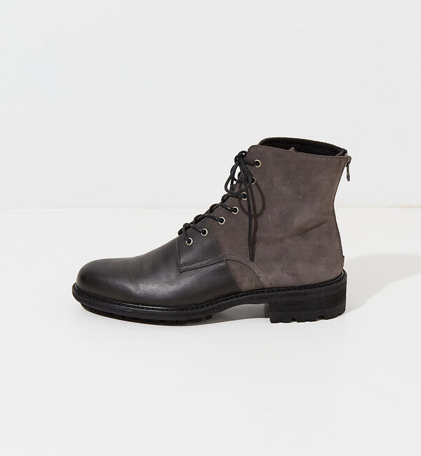 alfredoBANNISTER「【定番】ベロア切替 レースアップブーツ」|ショートブーツ|