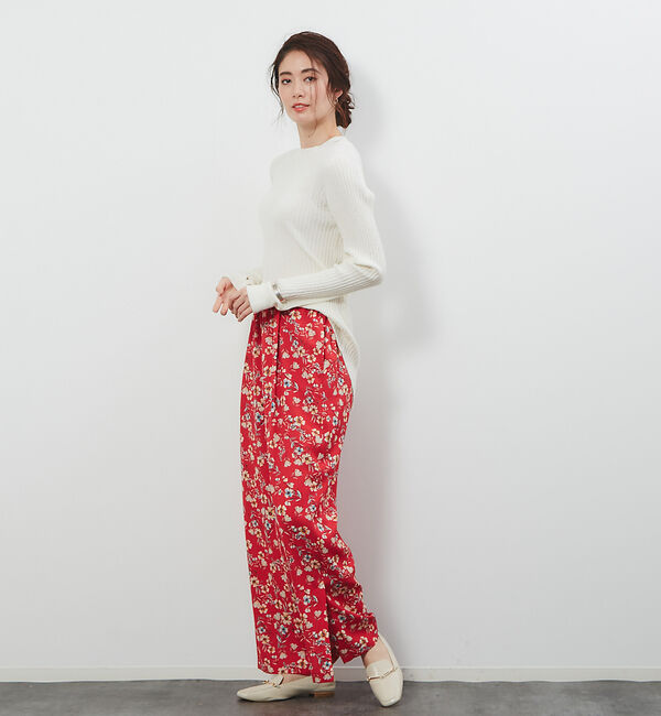 Rouge vif「フレンチフラワープリントワイドパンツ」|その他|