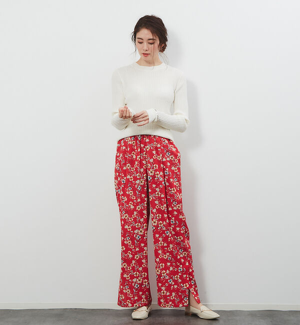 Rouge vif「フレンチフラワープリントワイドパンツ」|その他|
