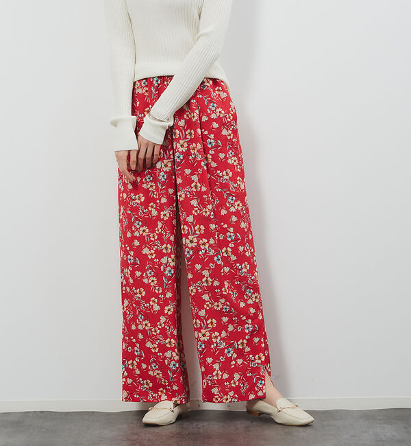 Rouge vif「フレンチフラワープリントワイドパンツ」|その他|