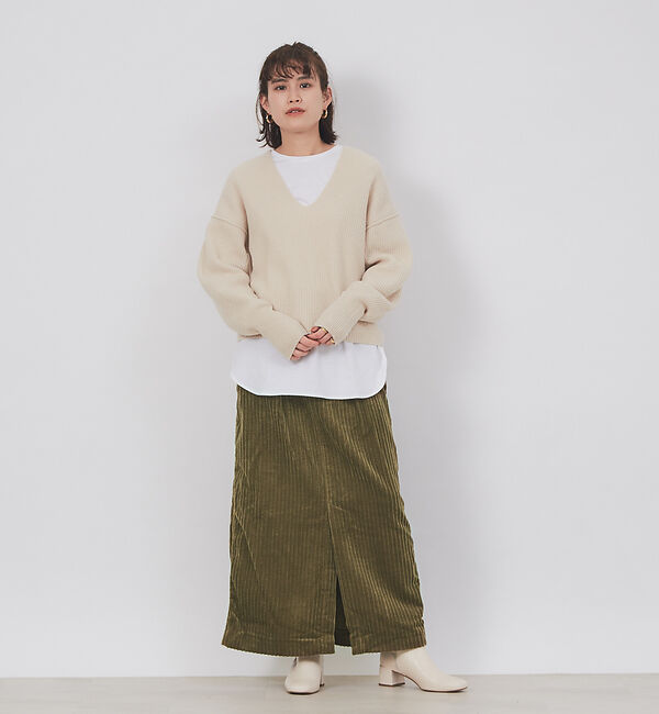 Rouge vif「【CURRENTAGE】コーデュロイスカート」|スカート|
