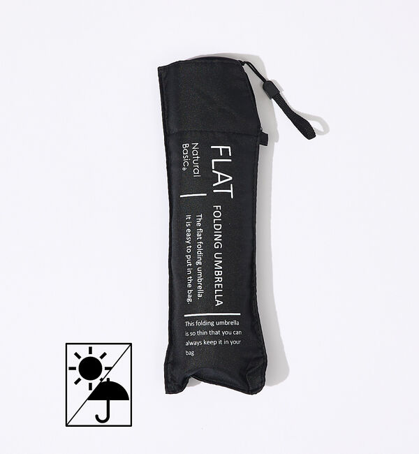 Rouge vif「折り畳み傘 / FLAT / ミニ / 軽量 / 晴雨兼用 /パステルカラー /」|傘|ブラック