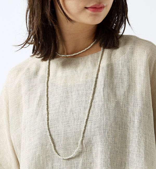 Rouge vif「シルバービーズネックレス / Thai Silver / ロング / カレンシル」|ネックレス|