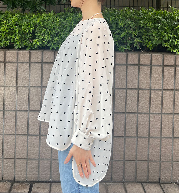 Rouge vif「ハートフロッキーシアーブラウス」|シャツ・ブラウス|