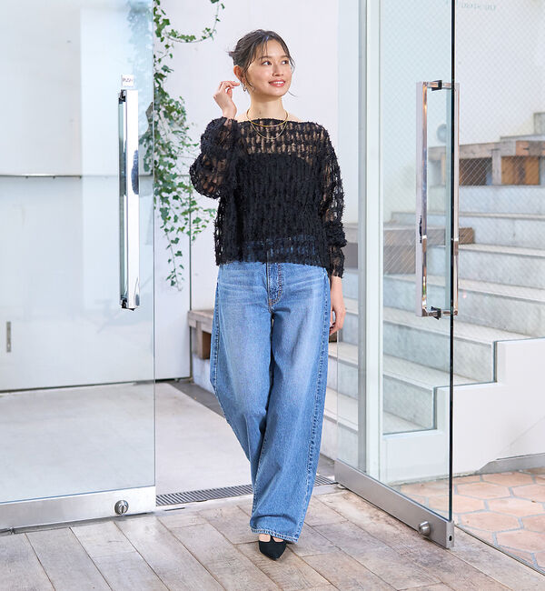 Rouge vif「【一部店舗限定】フェザーチュールブラウス」|シャツ・ブラウス|