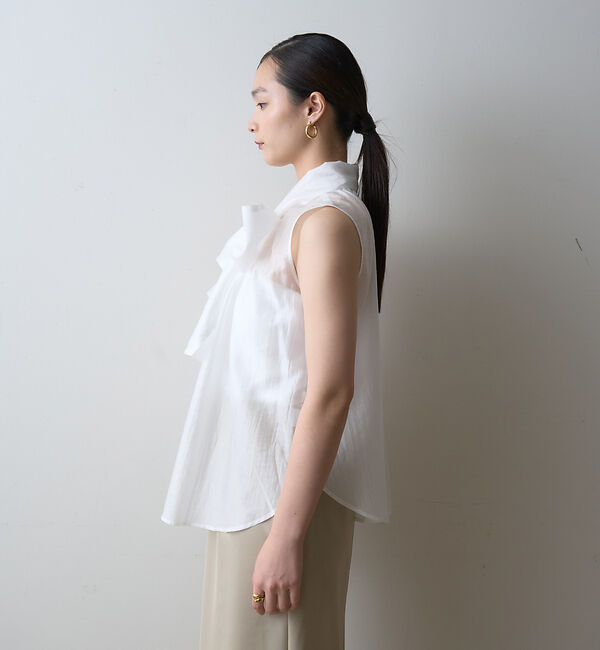 Rouge vif「【一部店舗限定】【北野百笑さん着用】2WAYリボンシアーブラウス」|シャツ・ブラウス|