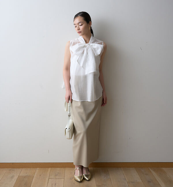 Rouge vif「【一部店舗限定】【北野百笑さん着用】2WAYリボンシアーブラウス」|シャツ・ブラウス|