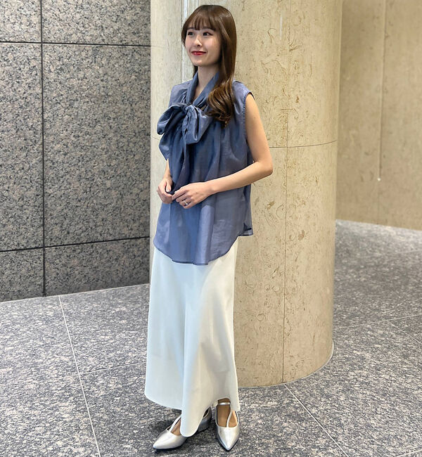 Rouge vif「【一部店舗限定】【北野百笑さん着用】2WAYリボンシアーブラウス」|シャツ・ブラウス|