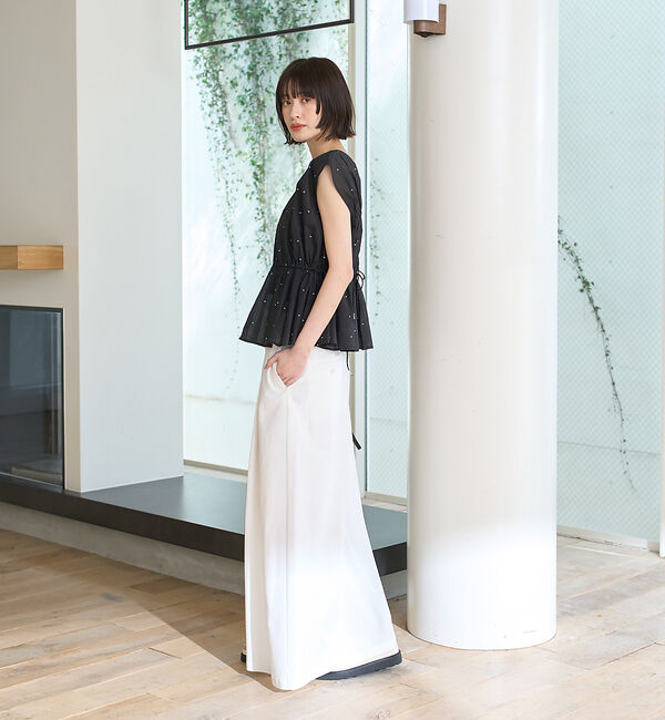 Rouge vif「シルバードット刺繍ペプラムブラウス」|シャツ・ブラウス|