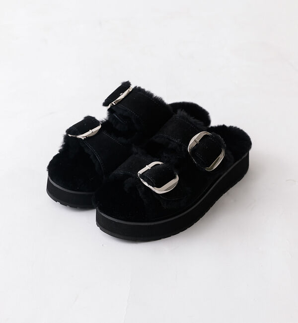 Rouge vif「【EMU Australia/エミュオーストラリア】ファーサンダル/サンダル/フ」|サンダル|