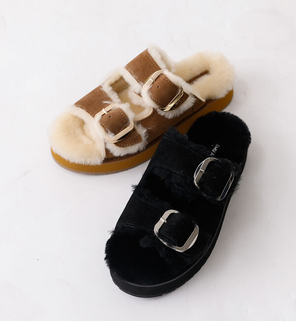 Rouge vif「【EMU Australia/エミュオーストラリア】ファーサンダル/サンダル/フ」|サンダル|