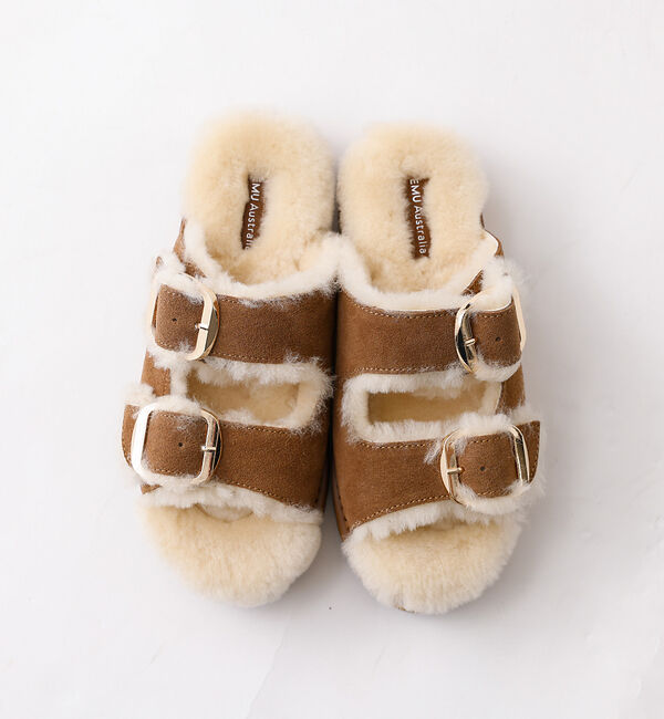 Rouge vif「【EMU Australia/エミュオーストラリア】ファーサンダル/サンダル/フ」|サンダル|