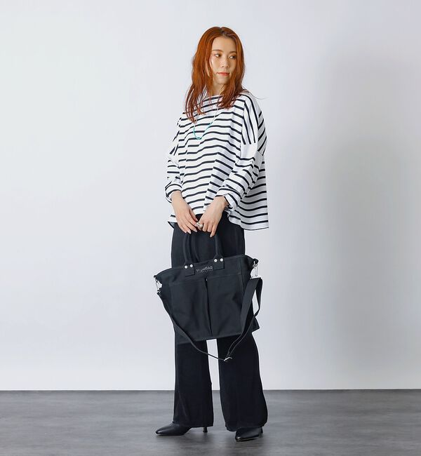 Rouge vif「【MONT KEMMEL/モン ケメル】ワイドバスクシャツ / ボーダーロングス」|Tシャツ・カットソー|