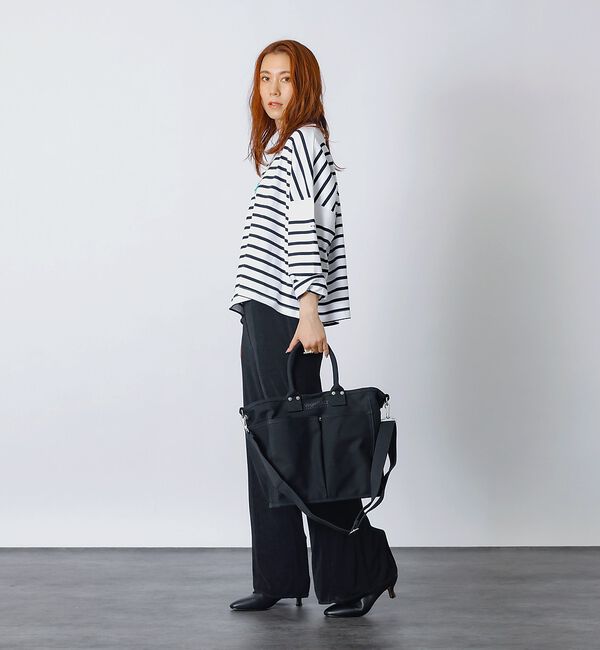 Rouge vif「【MONT KEMMEL/モン ケメル】ワイドバスクシャツ / ボーダーロングス」|Tシャツ・カットソー|