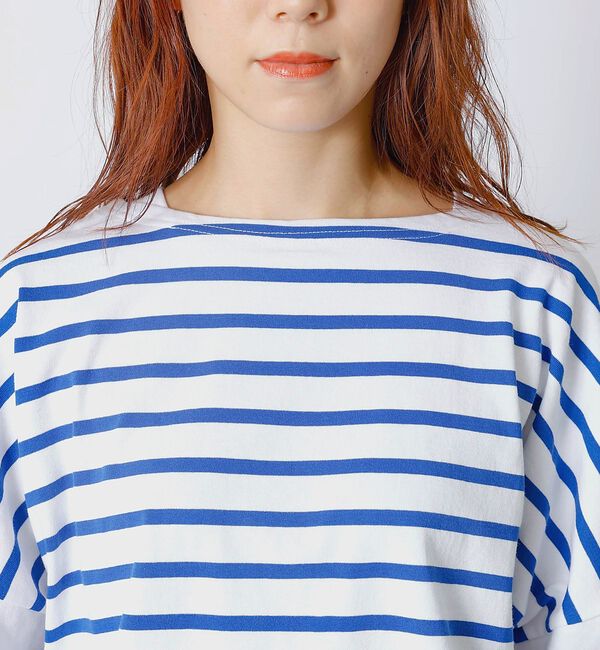 Rouge vif「【MONT KEMMEL/モン ケメル】ワイドバスクシャツ / ボーダーロングス」|Tシャツ・カットソー|