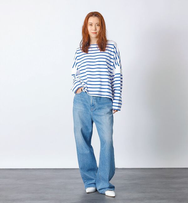 Rouge vif「【MONT KEMMEL/モン ケメル】ワイドバスクシャツ / ボーダーロングス」|Tシャツ・カットソー|