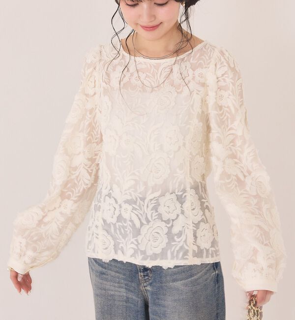 Rouge vif「【一部店舗限定】【北野百笑さんコラボ】レースブラウス」|シャツ・ブラウス|